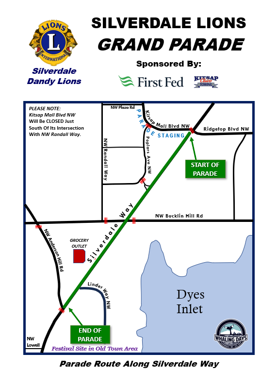 2026 Whaling Days Grand Parade route map